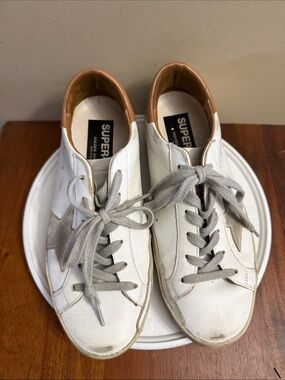 Golden Goose Super-Star sneakers with suede star and brown heel tab Size 38